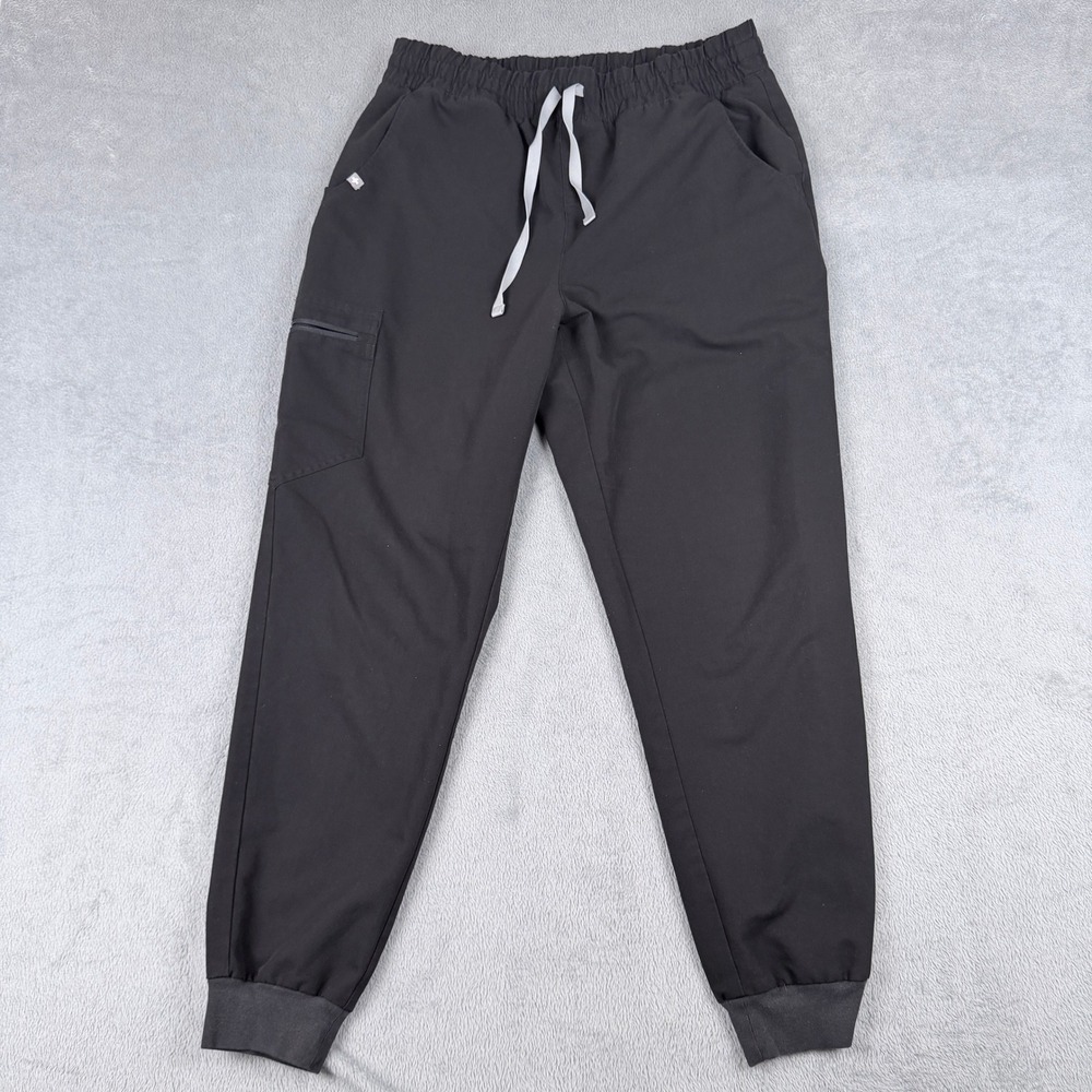 FIGS Technical Collection Black Jogger Scrub Pants W20SW2028 Mens Large